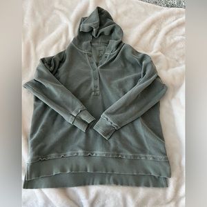 Aerie textured Henley hoodie